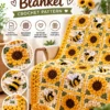 Sunflower & Bee Blanket Crochet Pattern