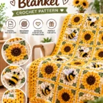 Sunflower & Bee Blanket Crochet Pattern