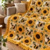 d0654083-1112-471d-b118-946460984e97 Sunflower & Bee Blanket Crochet Pattern